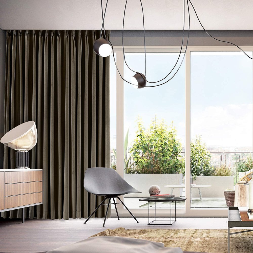Double Pinch Pleated Curtains with Hooks panels are perfect for any living room, bedroom, family room, dining room, bathroom and office Measurement( 1 Panel, Dark Chocolate, W 52 Inch by L 108 Inch)