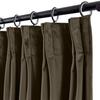 Double Pinch Pleated Curtains with Hooks panels are perfect for any living room, bedroom, family room, dining room, bathroom and office Measurement( 1 Panel, Dark Chocolate, W 52 Inch by L 108 Inch) view 3