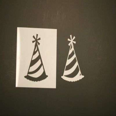 12" Party Hat Reusable (SRAL) Mylar Stencil - Art Supplies