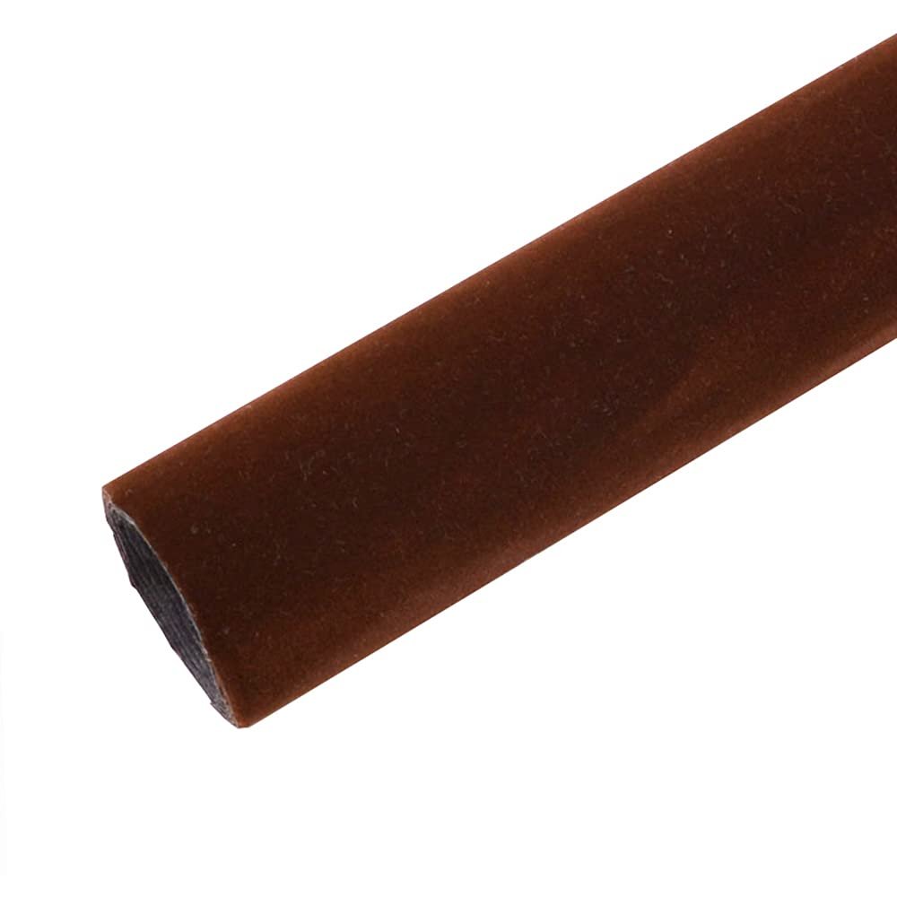 14.5"x78.7" Self Adhesive Velvet Drawer Liner Roll Felt Fabric Velvet Flocking Liner for Jewelry Drawer Box Shelf Crafts (Brown)