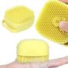 GYDMEG Reusable Silicone Body Brush Shower Scrubber with Shower Gel Dispenser, Soft Silicone Bath Massage Body Brush Exfoliating Shower Brush, Shower Loofah Brush for Children Men Women Pet (Blue) view 2