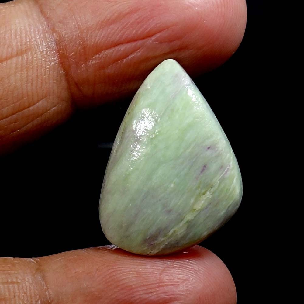 Dazzlegems 22.45 Cts. Very Rare Kammererite Chrome Clinochlore Tumbled Stone from Turkey-29