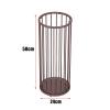 Umbrella Rack Hua Modern Light Luxury Umbrella Rack Metal Craft, Home Hotel Office Umbrella Storage Rack, with Drip Tray and Hook, 24x24x58cm (Color : Brown) view 2