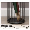 Umbrella Rack Hua Modern Light Luxury Umbrella Rack Metal Craft, Home Hotel Office Umbrella Storage Rack, with Drip Tray and Hook, 24x24x58cm (Color : Brown) view 4