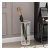Umbrella Rack Hua Modern Light Luxury Umbrella Rack Metal Craft, Home Hotel Office Umbrella Storage Rack, with Drip Tray and Hook, 24x24x58cm (Color : White) view 1