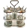 Thai Kitchen Stainless Steel Seasoning Container Set Seasoning Box Kitchen Seasoning Storage Tool (4 Piece with 4 Spoons) view 1