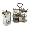 Thai Kitchen Stainless Steel Seasoning Container Set Seasoning Box Kitchen Seasoning Storage Tool (4 Piece with 4 Spoons) view 2