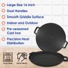 16 Inch Cast Iron Pizza Pan Round Griddle by StarBlue with FREE Silicone Handles and 30 Recipes Ebook Pre-Seasoned Comal, Kitchen Essentials for Pizza Lovers, Baking, Grill, BBQ, Stove Oven Safe view 4