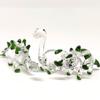 Sansukjai 3 Dinosaur Tiny Miniature Figurines Animals Hand Painted Blown Glass Art Collectible Gift Decorate (Clear Green) view 1