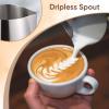 Milk Frothing Pitcher 600ml Stainless Steel Coffee Milk Frother Steamer Cup Foam Making with Thermometer for Making Espresso Cappuccino Latte Hot Chocolate view 2