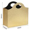 HofferRuffer Magazine Basket Holder, Foldable Magazine Rack, Document File Holder Organizer, File Folder, Newspaper Storage Bin Organizer for Home or Office (Gold) view 2