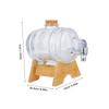 Cabilock Unique Design Glass Wine Barrel Dispenser Tall Drink Dispenser for Dad or Husband Present view 2