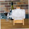 Cabilock Unique Design Glass Wine Barrel Dispenser Tall Drink Dispenser for Dad or Husband Present view 3