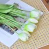 Aoivrb 10 PCS Artificial Tulip Flowers Real Touch Tulips Artificial Plastic Flower Fake Bouquet Table Arrangements Gift for Home Office Party Wedding Birthday Garden Store Decoration (White) view 4