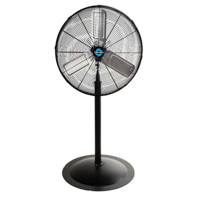 Tornado 24 Inch High Velocity Stationary Non-Oscillating Metal Pedestal Fan Commercial, Industrial Use 3 Speed - 7600 CFM 6.6 FT Cord UL Safety Listed