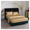 MZP Fitted Sheet Only Twin 60S Light Luxury Tencel Silky Extra Deep Pocket Bed Sheet Premium 100% Lyocell Fiber Fitted Bottom Sheets encel Touch Silky Fabric (Color : Camel, Size : 150x200+32cm) view 1