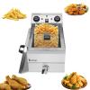 ZOKOP EH101V 8.5QT/8L Total Capacity 12.5qt/11.8l Stainless Steel Faucet Single Tank Deep Fryer 1700W Max (8L Large Fryer Blue/Large Handle) view 3