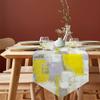 ARTSHOWING Yellow and Gray Table Runner Farmhouse Style Burlap Table Runner Abstract Modern Art Painting Table Runners for Family Kitchen Dinning Table Decorative 13 X 90 Inch view 2