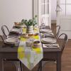 ARTSHOWING Yellow and Gray Table Runner Farmhouse Style Burlap Table Runner Abstract Modern Art Painting Table Runners for Family Kitchen Dinning Table Decorative 13 X 90 Inch view 3