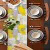 ARTSHOWING Yellow and Gray Table Runner Farmhouse Style Burlap Table Runner Abstract Modern Art Painting Table Runners for Family Kitchen Dinning Table Decorative 13 X 90 Inch view 4