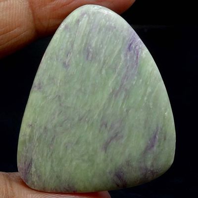 Dazzlegems 88.60 Cts. Very Rare Kammererite Chrome Clinochlore Tumbled Stone from Turkey-91