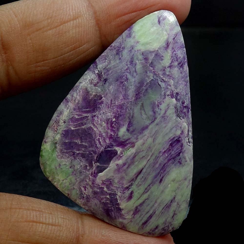 Dazzlegems 88.50 Cts. Very Rare Kammererite Chrome Clinochlore Tumbled Stone from Turkey-96