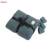 Bedding Home Sofa Knitted Throw Blanket Nordic Soft Thread Blanket with Tassel (130CMX170CM, Green) view 2