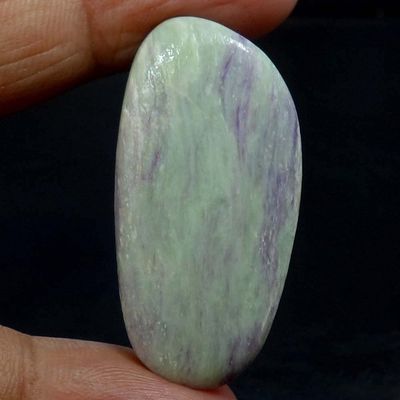 Dazzlegems 47.10 Cts. Very Rare Kammererite Chrome Clinochlore Tumbled Stone from Turkey-101