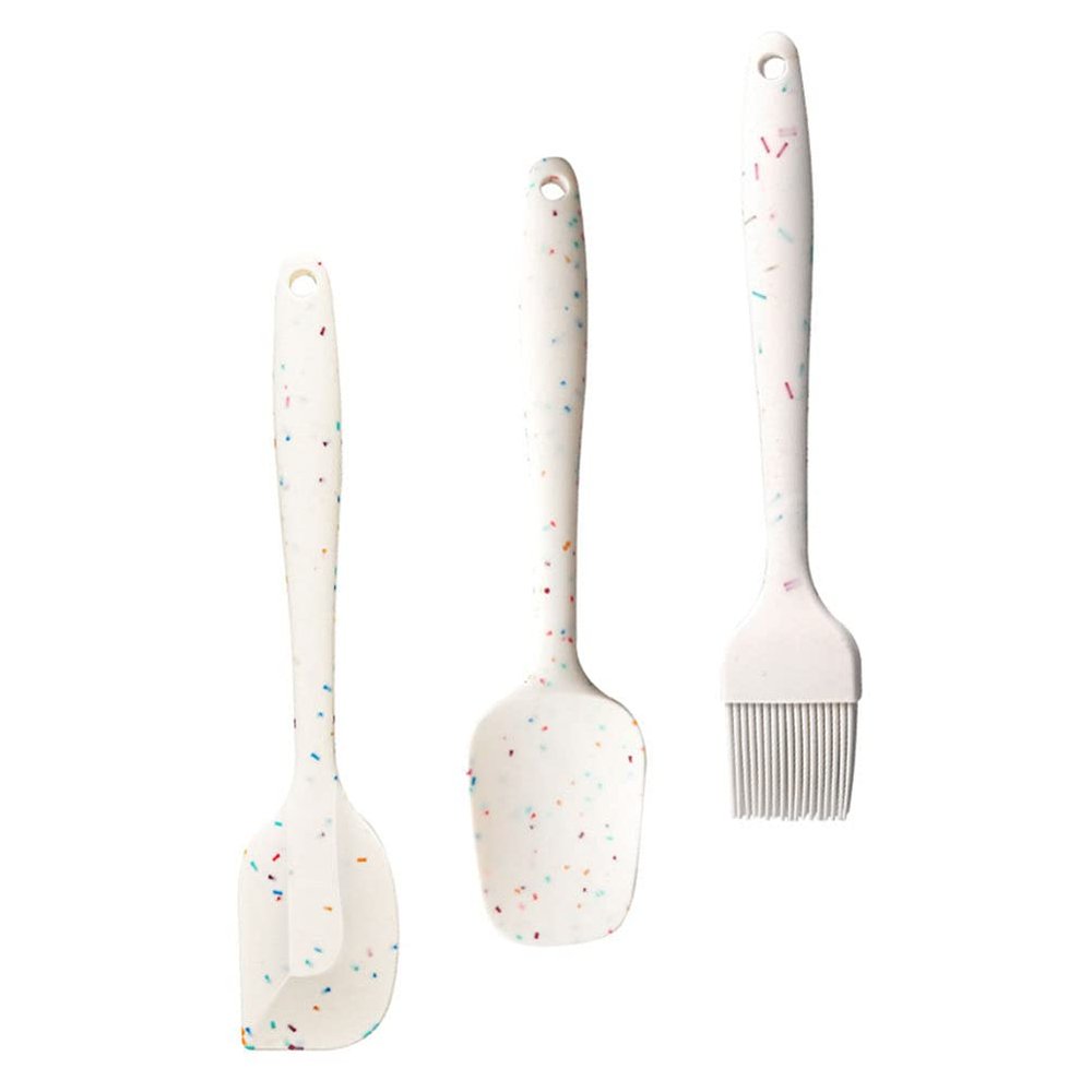 Cabilock 1set Silicone Cooking Spatula and Baking Oil Brush Scraper Tools for Kitchen Use and Easy to Clean Set for Baking and Cooking Needs