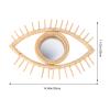 Hemoton 1pc Creative Woven Appearance Decorative Wall Mirror Nordic Style for Bedroom Bathroom Decor Unique Art Design for Home Hotel Use view 2