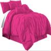 International Sheets Luxury 1000 Thread Count 100% Egyptian Cotton 7 Piece Pinch Pleat Pintuck Bedding Comforter Set (Cal-King, Hot Pink) view 1