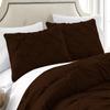 International Sheets Luxury 1000 Thread Count 100% Egyptian Cotton 7 Piece Pinch Pleat Pintuck Bedding Comforter Set (Queen, Chocolate) view 2