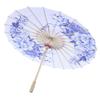 Alvinlite Bamboo Cloth Parasol Umbrella Oiled Paper Umbrella Classic Flower Umbrella for Wedding Parties Photography Costumes Cosplay(Blue) view 1