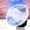 Alvinlite Bamboo Cloth Parasol Umbrella Oiled Paper Umbrella Classic Flower Umbrella for Wedding Parties Photography Costumes Cosplay(Blue) view 3