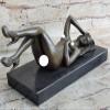 Bronze Art Sculpture Signed Original Mavchi Nude Naked Laying Statue Figure Art view 2