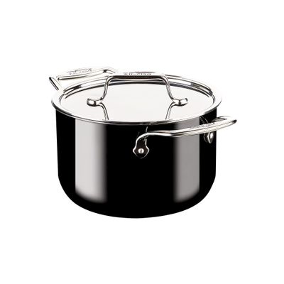 All-Clad FUSIONTEC Natural Ceramic with Steel Core Soup Pot, 4 quart, Onyx