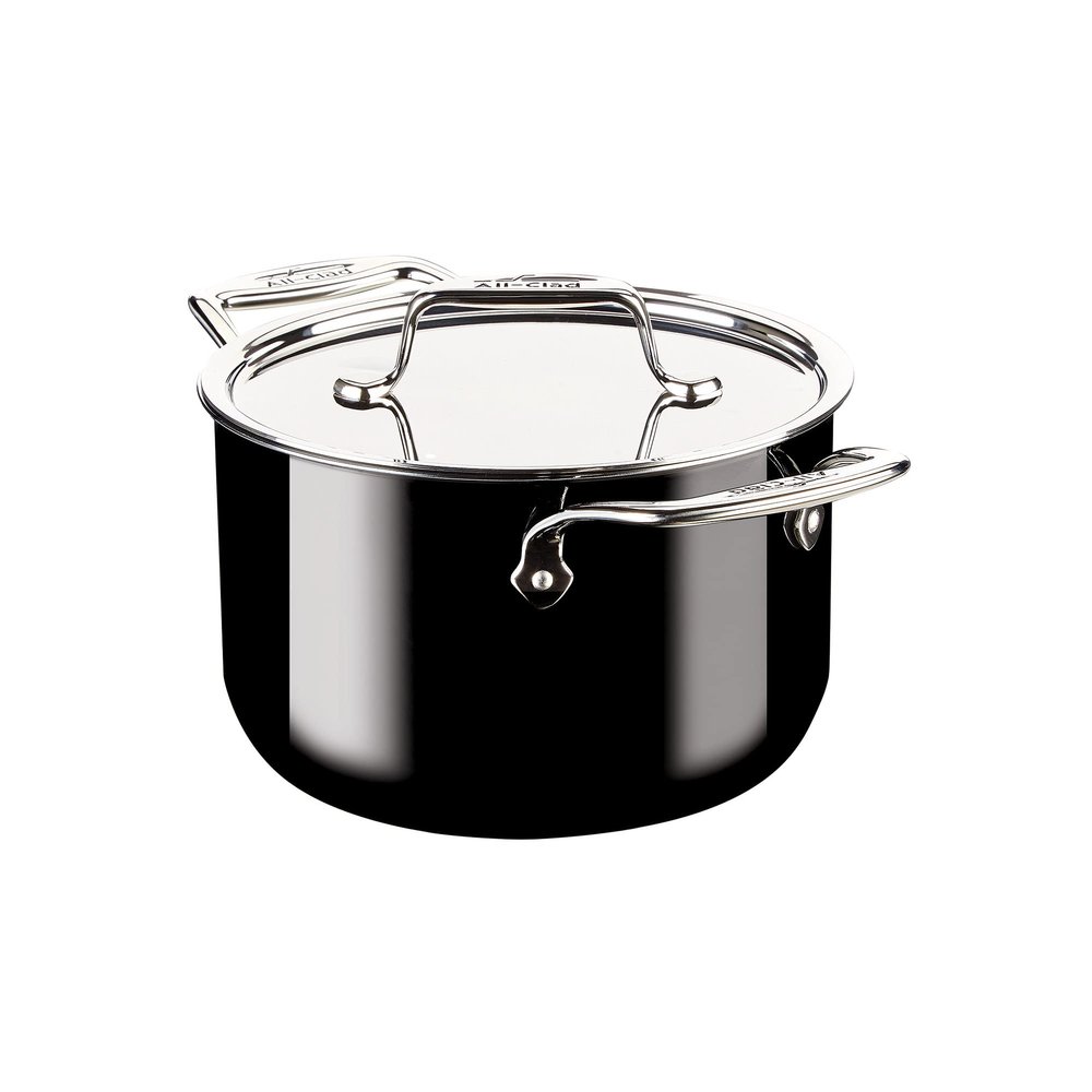All-Clad FUSIONTEC Natural Ceramic with Steel Core Soup Pot, 4 quart, Onyx