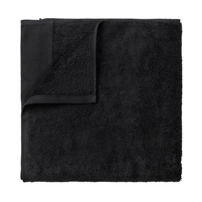 Blomus Riva Organic Terry Cloth Sauna Towel Bath Sheet - Black - 100x200cm / 39x79in