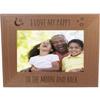 CustomGiftsNow I Love My Pappy to The Moon and Back - Engraved Natural Alder Wood Hanging/Tabletop Picture Memory Family Memorial Photo Real Wooden Frame view 1