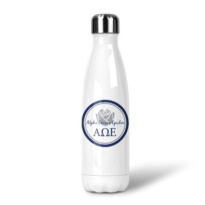 Alpha Omega Epsilon Sorority Stainless Steel Metal Water Bottle 17 OZ (Alpha Omega Epsilon 1)