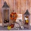 Boston International Decorative Tabletop Fabric Pumpkin, Medium, Black & Orange view 3