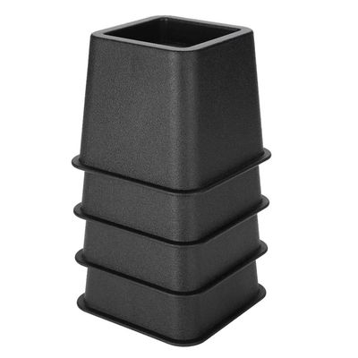 VOSAREA 4pcs Square Furniture Risers - Caps for Chair and Sofa Legs Floor Scratch Protector for Beds and Tables Pads