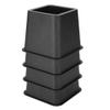 VOSAREA 4pcs Square Furniture Risers - Caps for Chair and Sofa Legs Floor Scratch Protector for Beds and Tables Pads view 1