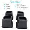 VOSAREA 4pcs Square Furniture Risers - Caps for Chair and Sofa Legs Floor Scratch Protector for Beds and Tables Pads view 3