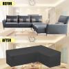 Patio Outdoor L Shaped Sectional Sofa Cover, Garden Furniture Covers Waterproof, 420D UV Resistant Fabric Outdoor Couch Protector, Anti-Fading Cover view 2
