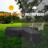 Patio Outdoor L Shaped Sectional Sofa Cover, Garden Furniture Covers Waterproof, 420D UV Resistant Fabric Outdoor Couch Protector, Anti-Fading Cover view 3