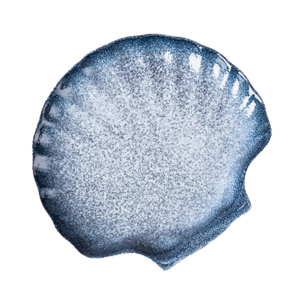 1pc Creative Shell Shape Ceramic Plate Unique Dinnerware for Home Restaurant and Hotel Use for Salads Noodles Fruits More Easy to Clean Beautiful Design