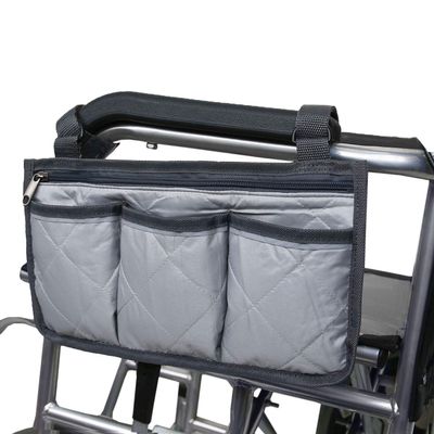 ITODA Wheelchair Armrest Pouch Organizer Bag for Side of Chair Reflective Universal Bunk Bedside Railing Bag Arm Rest Accessories Storage for Electric, Manual or Powered Chairs, Mobility Scooter