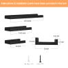 Alsonerbay Black Floating Shelves Wall Mounted Set of 3, 23.6 Inch Rustic Wood Wall Shelves for Storage and Display for Bedroom Living Room Bathroom Kitchen Office and More view 4