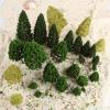 DUO ER 27Pcs 2.5-16cm Green Landscape Scenery Model Trees Tower Shaped and Poplar Miniature Trees Railroad Train Layout Diorama 1:50 Scale view 2